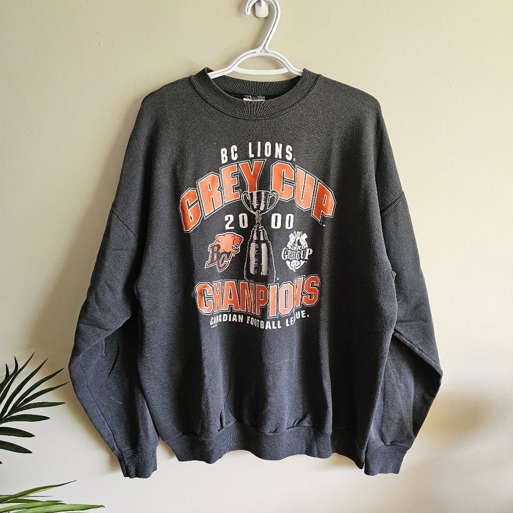 2000 Vintage GREY CUP Sweater Sweatshirt CFL Vancouver BC Lions Men Women